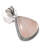 Natural Rose Quartz Gemstone 925 Sterling Silver Jewelry Pendant 2.01 t1u99