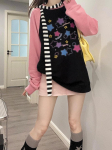 Y2K esteetilised t&auml;htprinteriga pusad Naistele Harajuku Kpop vabaaja Suured dressipluusid T&auml;navar&otilde;ivad Lahtised Pullover Topid E-t&uuml;druk XL