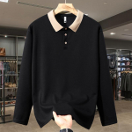 Suurused 5XL-13XL S&uuml;gis &Uuml;le suuruse POLO Pikkade varrukatega topid meestele Kampsunid Vabaaja meeste dressipluusid 5XL must