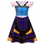 Laste T&uuml;drukute Anime Multikas KPop Superstaar Laulja Tr&uuml;kitud Volangvarrukatega O-kaelusega Vabaaja Kleit Halloweeni Cosplay Kost&uuml;&uuml;mid 150