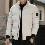 Meeste puuvillase polsterdatud jope Winter Trend Tiger Head logoga l&uuml;hike polsterdatud meeste jope Paks vabaaja polsterdatud jope Meeste Parkas M-5XL L khaki