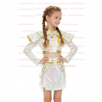 2025 T&auml;iskasvanute K-Pop Rumi/mira Cosplay Kost&uuml;&uuml;m Parukas Deemonik&uuml;tid Lava Riietus Mantel Film Halloween Korea Grupi Idol Riietus T&uuml;drukud kids 130CM