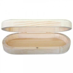 Etui &agrave; lunettes - GRAINE CREATIVE - 18x7,5x3,5 cm - Couleur beige - Bois roheline