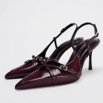 Disainer Sinised Denimist Slingback Pandlaga Rihmaga Naiste Kingad Seksikad Terava Ninaga K&otilde;rged Kontsad Elegantne Peokleit Kingad Zapatos De Mujer 35 veinipunane v&auml;rv