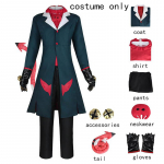Helluva Boss Blitzo Cosplay Kost&uuml;&uuml;m Peo &Uuml;likond Sildiga Halloweeni R&otilde;ivad Blitzo T&auml;iskomplekt Anime Cosplayks XS