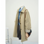 Khaki disain ruuduline varrukas vabaaja trenchcoat naiste uus lai ja &otilde;huke keskmise pikkusega trenchcoat S
