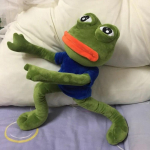 45cm Kurb konn pehmem&auml;nguasi Pehme t&auml;idisega padi Maagiline ilme Pepe Kurb konn Loom pehmem&auml;nguasi S&uuml;nnip&auml;evakingitused t&uuml;drukutele poistele sinine