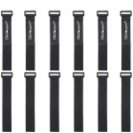 Wisdompro kaablisidemed, konks-ja-aas teip, juhtmete ja kaablite haldamiseks, 2,5 cm x 30,5 cm, pakis 12 tk, must