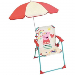 FUN HOUSE Peppa Pig Kokkupandav matkatool p&auml;ikesevarjuga - K.38.5 L.38.5 x S.37.5 cm + p&auml;ikesevari &oslash; 65 cm - Lastele puhas