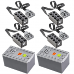 6-osaline tehniliste osade Power Functions komplekt AAA-karbiga, miniatuursed mootorid, &uuml;hilduv suurte ehitusklotsim&auml;nguautode kaubam&auml;rkidega
