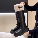 Mood Uus 2024 Talv L&uuml;hike Pl&uuml;&uuml;s Naiste P&otilde;lvek&otilde;rgused Saapad Daamide Mood Vibu &Uuml;mar Nina Paksu P&otilde;hjaga Pikad Saapad Retro Botas De Mujer 35