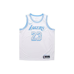 Nike X NBA koost&ouml;&ouml; T-s&auml;rk kirjade ja numbrite tr&uuml;kiga Kiiresti kuivav korvpallivorm Laste &uuml;laosad Valge 3Z2B7BXCP-LAKJL S