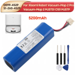 Asendusaku Xiaomi Mi Robot Vacuum-Mop 2 Pro Vacuum-Mop 2 MJSTS1 C101 MJSTP D099-4S2P 5200mAh jaoks