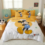 Kolmeosaline voodipesukomplekt, Digitaaltr&uuml;kk Mickey Multifilmide Sari Kahepoolne tr&uuml;kk Kolmeosaline komplekt 90*190