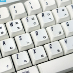 Korea Hanguli klaviatuurikleebiste komplekt &ndash; Valge ja Must black letter