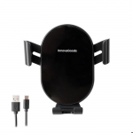 Chargeur sans fil pour voiture - InnovaGoods - Chakar - 15W - Orientation r&eacute;glable - PVC/ABS must