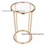 Kuldne ja rauast galvaanitud &uuml;mmargune lillealus pulmadeks ja kodukaunistuseks French Gold Plated [S-22*40CM] with Acrylic Panel beige