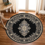&Uuml;mmargune P&auml;rsia Kodukaunistuse Vaip Elutuba Magamistuba Voodi K&otilde;rval Laud Tekk P&ouml;&ouml;rlev Tool Rippuv Korv Libisemiskindlad Vaibad 80x80cm black
