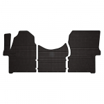 Dywaniki samochodowe gumowe do: Volkswagen Crafter I dostawczy (2006-2019) - czarne, dopasowane