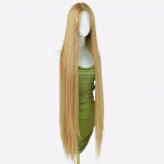 Rapuntsel kost&uuml;&uuml;mparukas eriti pikad blondid sirged juuksed | Halloween ja Cosplay | Loomulik v&auml;limus | Kerge reguleeritav kork (Ideaalne naistele) 124cm