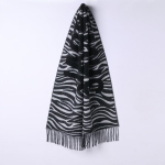 Jacquemus S&uuml;gis/Talv 2025 Unisex Villane Jacquard Snood-sall 200x35CM sebratr&uuml;ki v&auml;rv