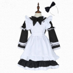 Uue stiili laste t&uuml;druku sinine roosa must Halloweeni kost&uuml;&uuml;m lastele peoks Lolita teenijakleit Cosplay uhked karnevalikost&uuml;&uuml;mid t&uuml;drukutele S(90-100) white
