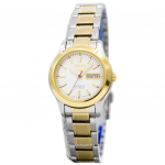 Renoveeritud Seiko 5 Automaatne 21 juveeli SYMD90 SYMD90K1 SYMD90K Naiste k&auml;ekell valge