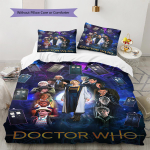 Doctor Who Mustriga Voodipesu, Tekikomplekt Tekikate Padjap&uuml;&uuml;r Kodu S&uuml;nnip&auml;evakingitus (1 * tekikott + 2 * padjap&uuml;&uuml;ri, ilma s&uuml;damikuta) 135x200cm