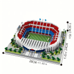 Real Madrid Bernabeu Staadioni ehitusklotsid, 3000+ tk 3D mudelikomplekt t&auml;iskasvanutele, DIY suur jalgpallikingitus f&auml;nnile, kodu kaunistus No box