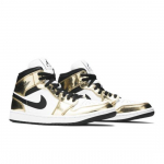 Air Jordan 1 Mid SE Metallik Kuld DC1419-700 EU 44 kuld