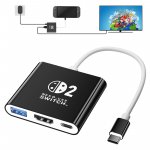 Switch 2 Dock koos s&uuml;steemi versiooni ja Switch 2 TV &uuml;henduse HDMI Multifunktsionaalse l&uuml;litiga Switch 2 Latentsusevaba koos OLED Musta [&Uuml;hilduv 21.0.0 &uuml;lal], v&auml;ljund, must