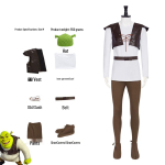 Shreki koletise cosplay-bodysuit kost&uuml;&uuml;m Halloweeni jaoks 2XL white