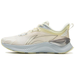 Li Ning Cushioning Abrasion Resistant Rebound Low top Casual Running Shoes Women's Ivory ARHV022-5 38 white
