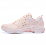 Li Ning Halberd TD Badminton Shoes Women's Low top Neon Orange Pink/Standard White AYTQ012-4 37.5