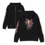 854 CHROME HEARTS 2026 S&uuml;gis ja Talv Uus Suur Suurus Klassikaline Stiil Logo T&otilde;mblukuga Kapuutsiga Pusero, Sobib paaridele kandmiseks S must