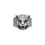 Gucci Garden Lilla Kristalli Silmad Vintaažikalt Kulunud Matt 925 H&otilde;bedast S&otilde;rmus Unisex s&otilde;rmus 524585-J2965-8164 16