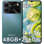 DOOGEE Note56Plus Andriod 16 Avatud telefon, 48GB+256GB/2TB nutitelefon, kaheksatuumaline 6.56 HD+ 90Hz mobiil 6150mAh, 50MP+8MP, mobiiltelefon 8.45mm &uuml;li&otilde;huke roheline