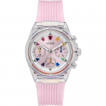 GUESS Athena Roosa Silikoonist Naiste Kvartsikell GW0438L7 roosa