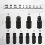 10tk Keermepuuriv&otilde;tmete komplekt 1/4&rdquo; ja 3/8&rdquo; kuuskantv&otilde;tmepeadega v&auml;liskeermepuuridele, Torx-v&otilde;tmepead keermestamiseks