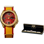 Seiko Street Fighter Zangief Piiratud V&auml;ljalase Veekindel 100 M Mehaaniline Liikumine Nailonrihmaga Kell Meeste kellad Punane SRPF24K1 Red/Yellow