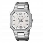 Casio Meeste Roostevabast Terasest 50M Veekindel Analoog Kvartsikell MTP-B195D-7AV valge