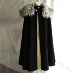 Meeste Retro &Uuml;hev&auml;rviline Steampunk Kaelakate Villane Mantel L must