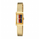 Gucci G-Frame Kvarts Valge, Punase ja Sinise sihverplaadiga - YA147511 kuld