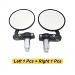 1 paar alumiiniumisulamist modifitseeritud mootorratta elektriauto universaalne klassikaline retro kokkupandav must &uuml;mmargune k&auml;epidemega peegel