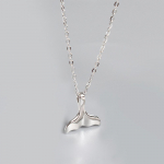 Monada Naiste Kaelakee 925 H&otilde;bedased Ketid Naine Kaelas Delfiini Kala Saba Ripats Peen Ehted Naistele Kaelakee H&otilde;bedane T&uuml;druk 40cmPlus5cm&925SterlingSilver h&otilde;be