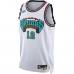 Nike Memphis Grizzlies Dri-Fit NBA Ja Morant Hardwood Classics Series Pullover &Uuml;mmarguse kaelusega Hingav V&otilde;rkkorvpallivorm Meeste vorm Valge FQ4690-101 2XL