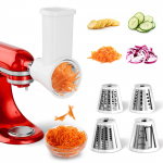 Viilutus- ja riivimistarvik KitchenAidi seismikserile, Juusturiivi tarvik KitchenAidile, Pulbri jahvatamine, N&otilde;udepesumasinas pestav 4 teraga, Valge valge