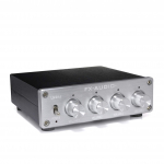 liinijaotur jaotab RCA v&auml;ljundi 4 FX-AUDIO- LS-01J [H&otilde;bedane] 4-kanalilisele ja eelv&otilde;imendile, kanalitesse.