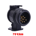 Uus 13-pin kuni 7-pin pistikuadapter Haagise pistik 12V Veokonks Veopistikud Pistikupesa adapter &Uuml;henduste kaitsmine A30 pistik must