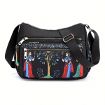 Stiilne elevanditr&uuml;kiga crossbody kott - reguleeritav rihm, veekindel, mitme taskuga